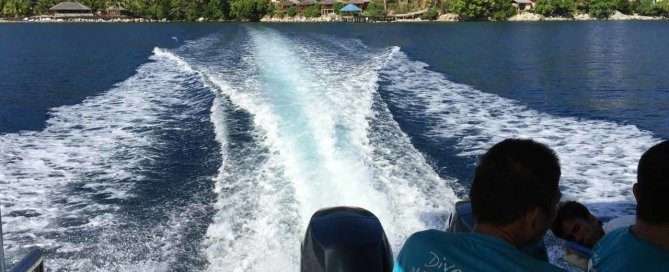 Fast boat to Bunaken